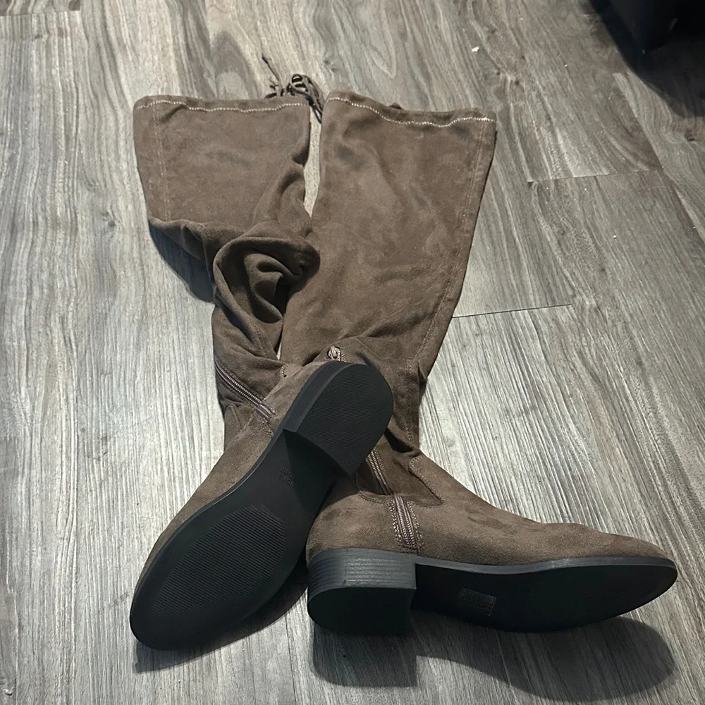 Forever 21 Tan Over the Knee Boots